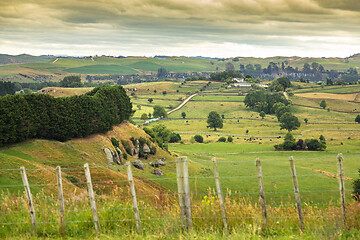 Image showing typical rural landscape in New Zealand