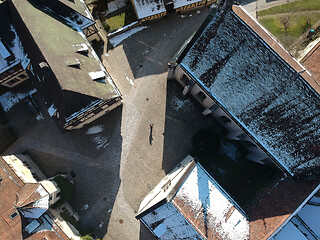 Image showing aerial view over Bebenhausen Monastery Germany