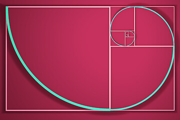 Image showing Fibonacci spiral diagram