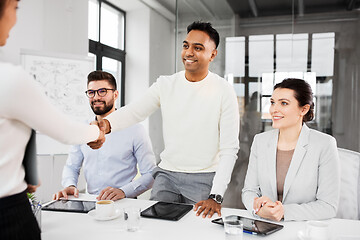 Image showing recruiters having interview with employee