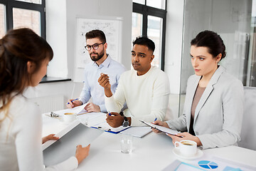 Image showing recruiters having job interview with employee