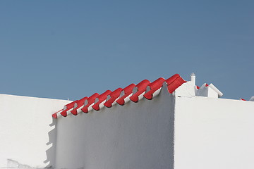 Image showing Red roofing tiles