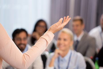 Image showing group of people at business conference or lecture