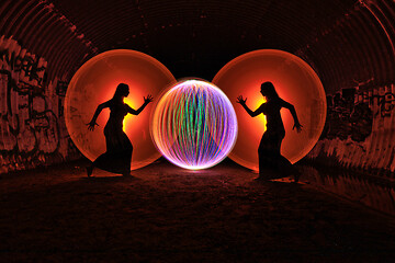 Image showing Light Painting With Color and Tube Lighting