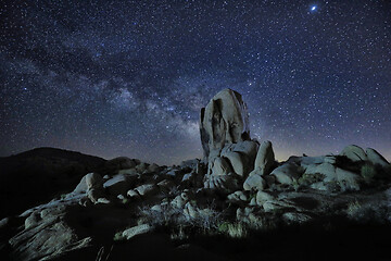 Image showing Milky Way Core in the Desert of Joshua Tree National Park