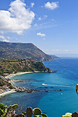 Image showing Amazing tropical panoramic view of Cape Capo Vaticano, Calabria,