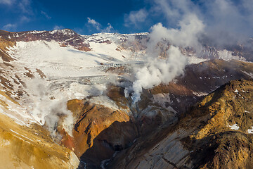 Image showing Crater of active Mutnovsky volcano