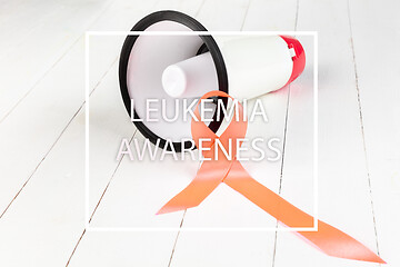 Image showing The orange Ribbon, Leukemia cancer awareness and Multiple sclerosis awareness