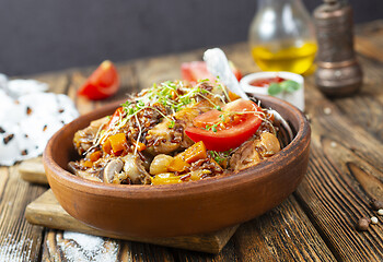 Image showing fried meat with rice