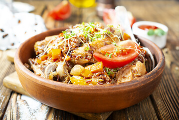 Image showing fried meat with rice