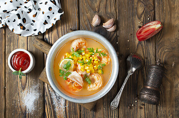 Image showing soup with seafood