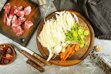 Image showing ingredients for borscht 