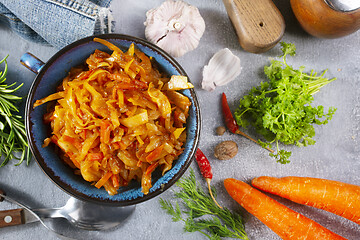 Image showing fried cabbage