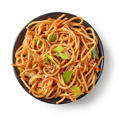 Image showing bowl of fried noodles