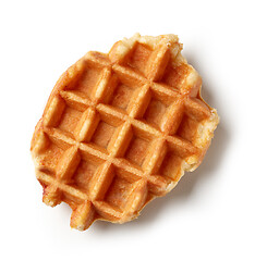 Image showing belgian waffle isolated on white