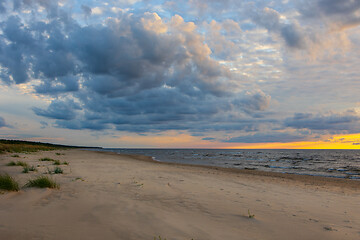 Image showing Sunset over the sea