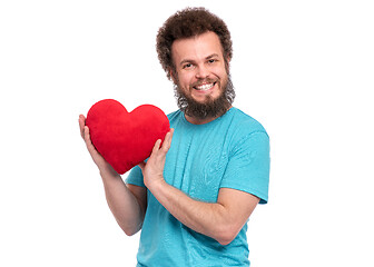 Image showing Crazy bearded man - love concept