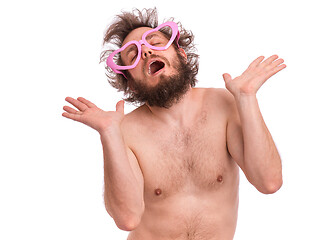 Image showing Crazy bearded man - love concept