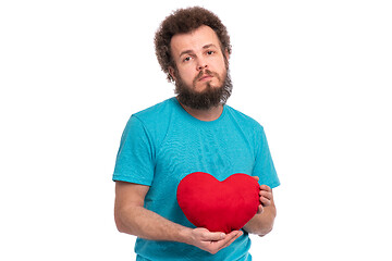 Image showing Crazy bearded man - love concept