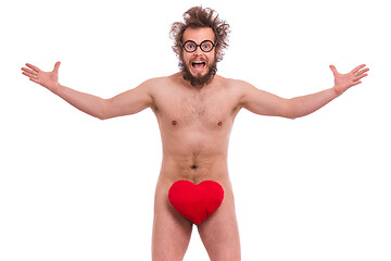 Image showing Crazy bearded man - love concept