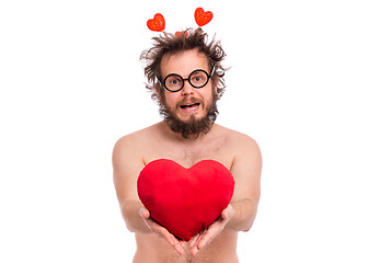 Image showing Crazy bearded man - love concept