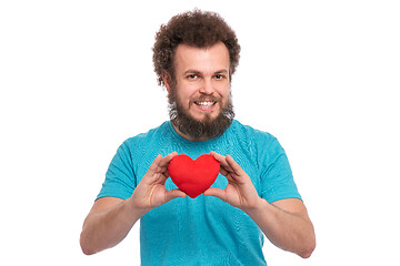 Image showing Crazy bearded man - love concept