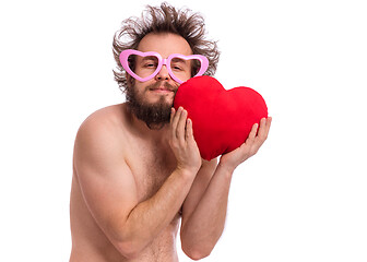 Image showing Crazy bearded man - love concept