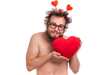 Image showing Crazy bearded man - love concept