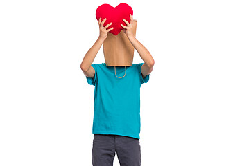 Image showing Boy with paper bag over head