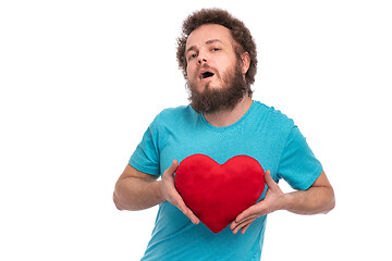 Image showing Crazy bearded man - love concept