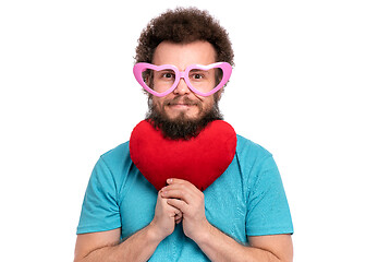 Image showing Crazy bearded man - love concept