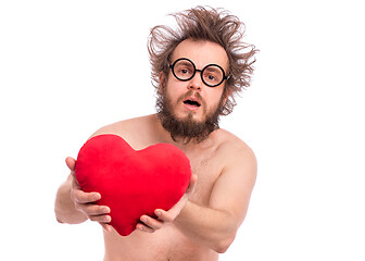 Image showing Crazy bearded man - love concept