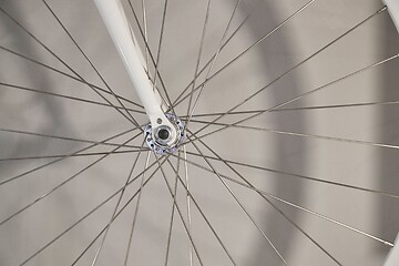 Image showing Bicycle detail in a garage