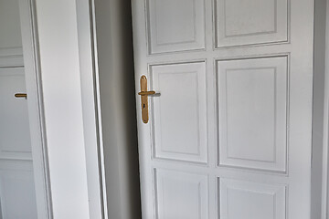 Image showing Bedroom Door Left Ajar