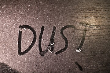 Image showing Dust on a table surface