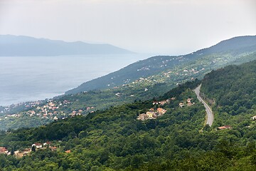 Image showing Mountains on the seaside in Croatia