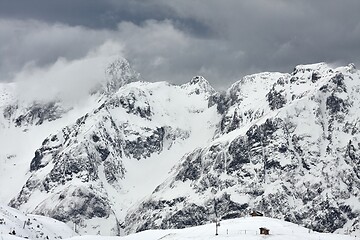 Image showing Mountains with clouds