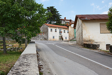 Image showing Road in Croatia through a village