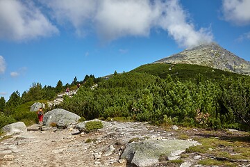 Image showing Mountains hiking trail in the Tatras