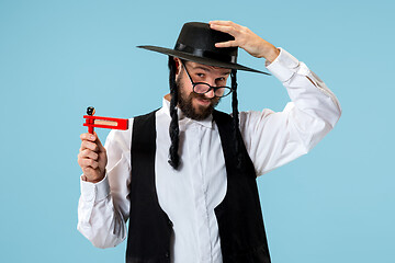 Image showing Portrait of a young orthodox Hasdim Jewish man with