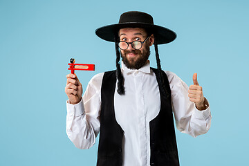 Image showing Portrait of a young orthodox Hasdim Jewish man with