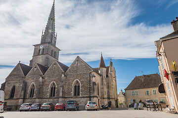 Image showing MEURSAULT, BURGUNDY, FRANCE- JULY 9, 2020: Eglise Saint Nicolas Gothic Church in Meursault