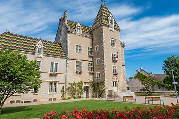 Image showing MEURSAULT, BURGUNDY, FRANCE- JULY 9, 2020: The town hall in Meursault