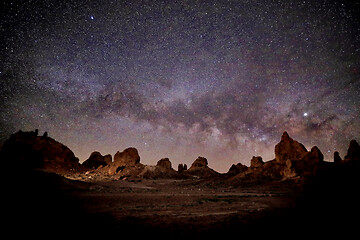 Image showing Time Lapse Long Exposure Image of the Milky Way Galaxy