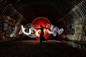 Image showing Light Painting With Color and Tube Lighting