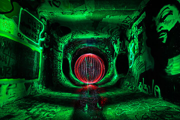 Image showing Light Painting With Color and Tube Lighting