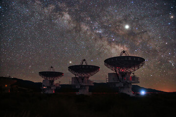 Image showing Time Lapse Long Exposure Image of the Milky Way Galaxy