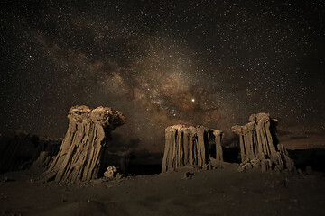 Image showing Time Lapse Long Exposure Image of the Milky Way Galaxy