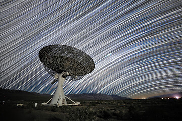 Image showing Star Trail Image at Night Long Exposure