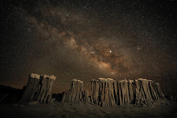 Image showing Time Lapse Long Exposure Image of the Milky Way Galaxy